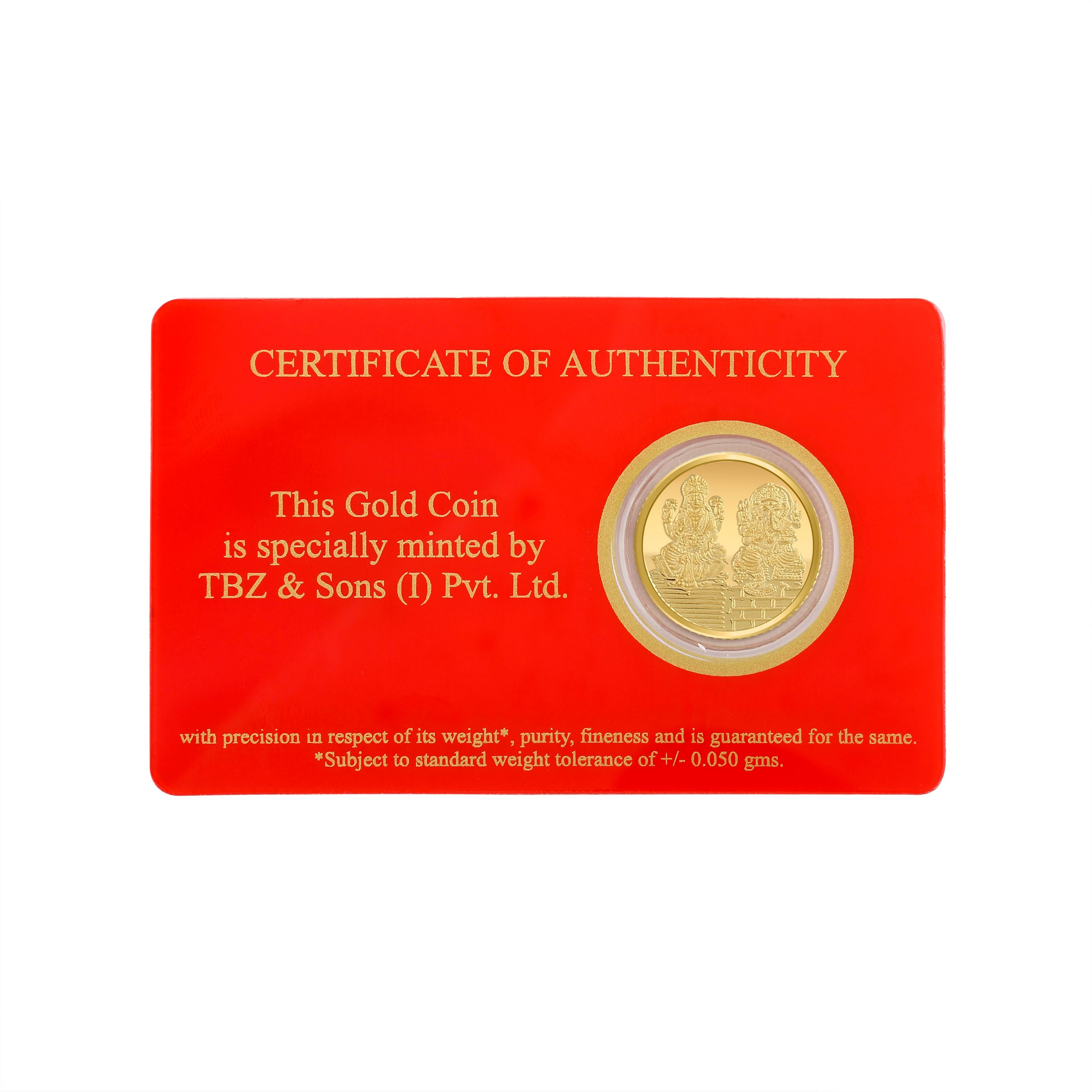1 Gm Gold Coin TBZ Sons