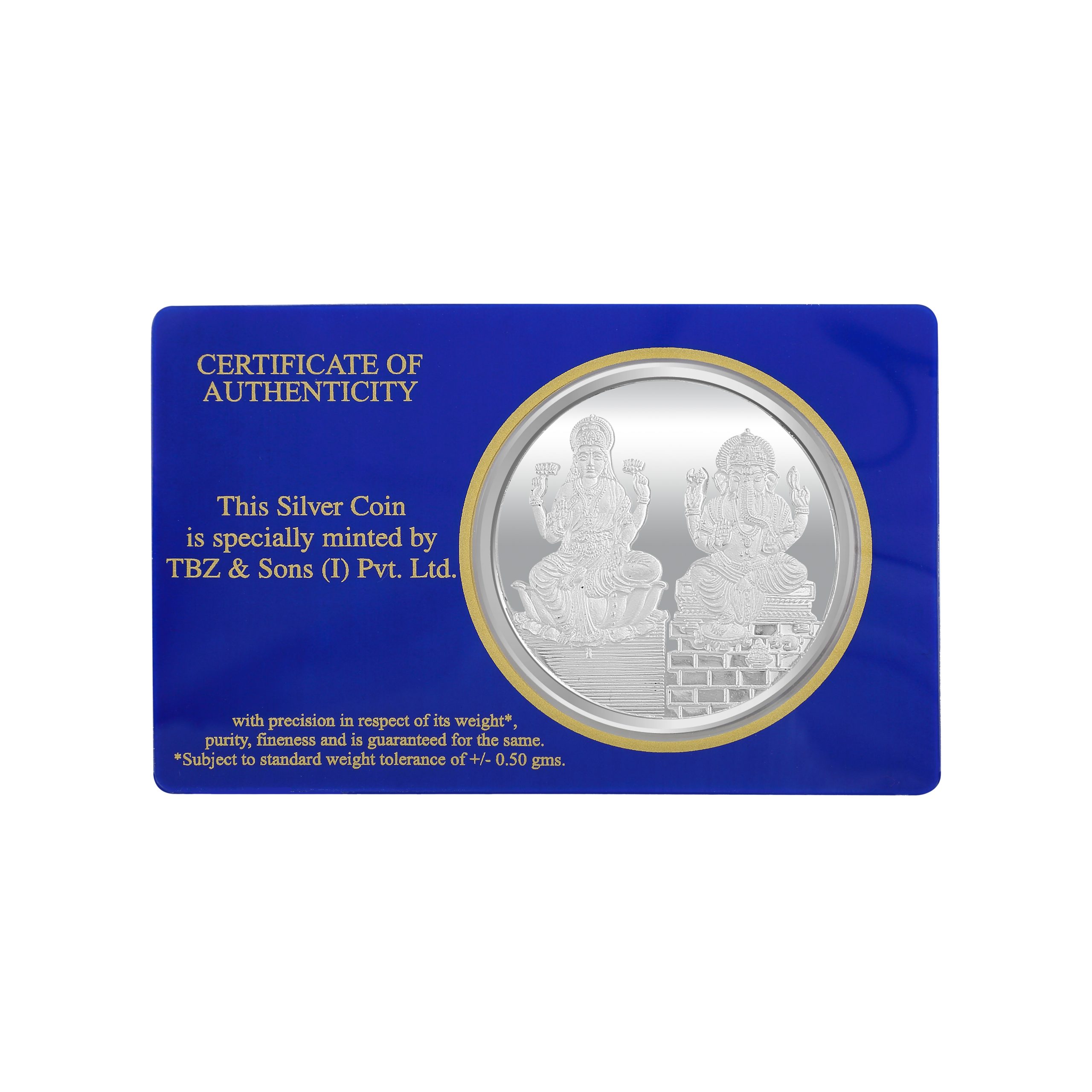 100 Gm Silver Coin TBZ Sons