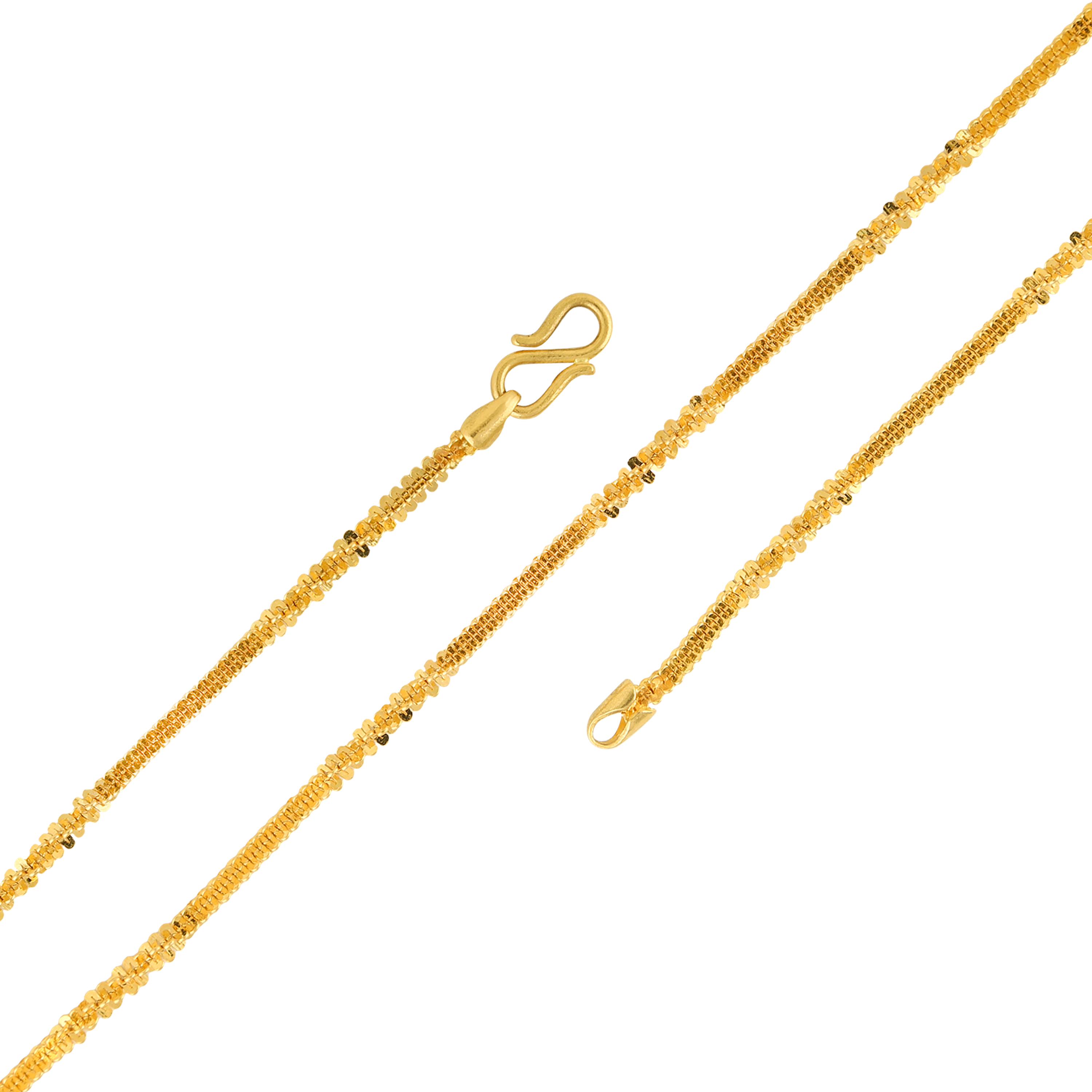 Contemporary 19 inch, 22 Kt Gold Chain