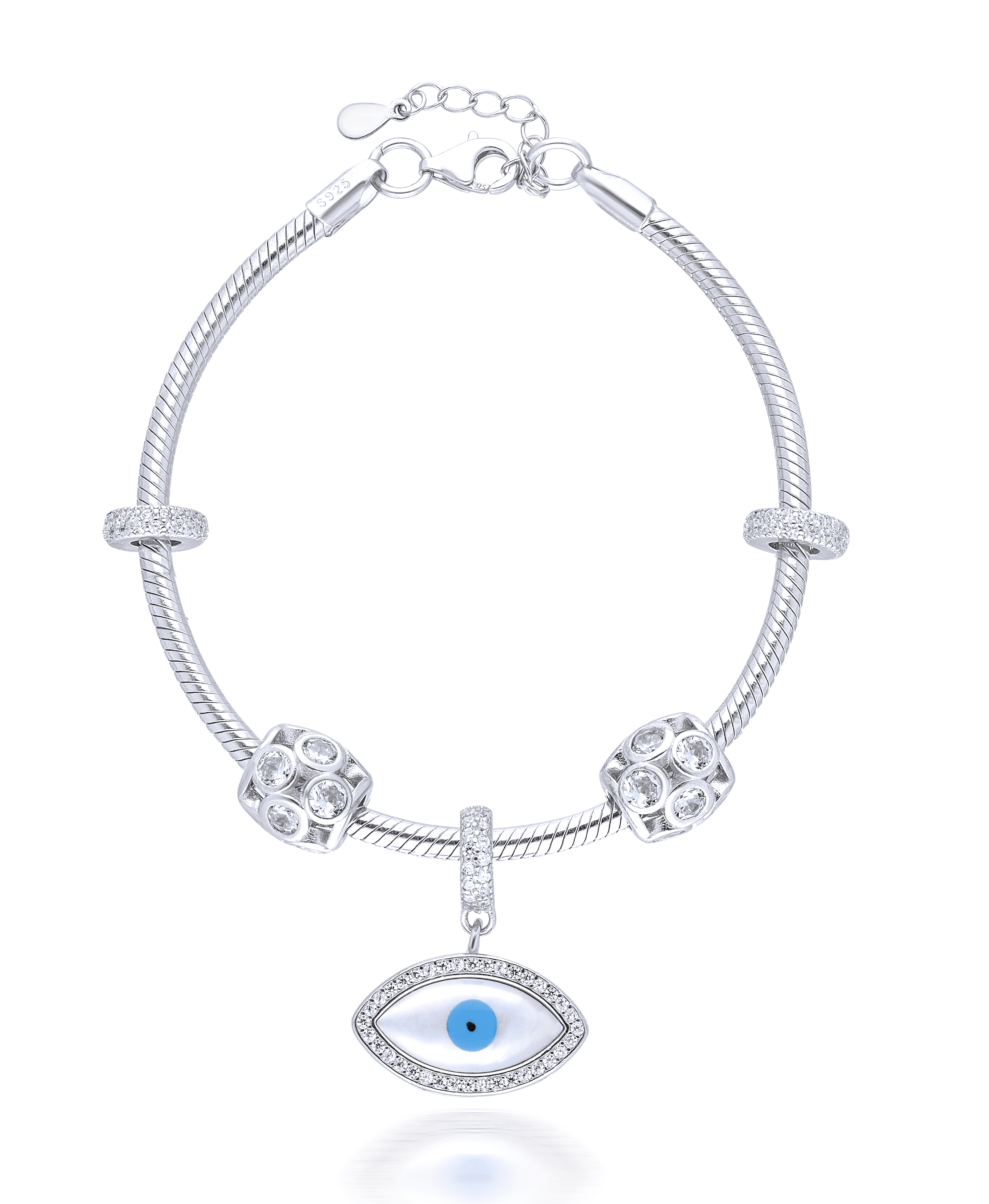 Silver Evil Eye Bracelet