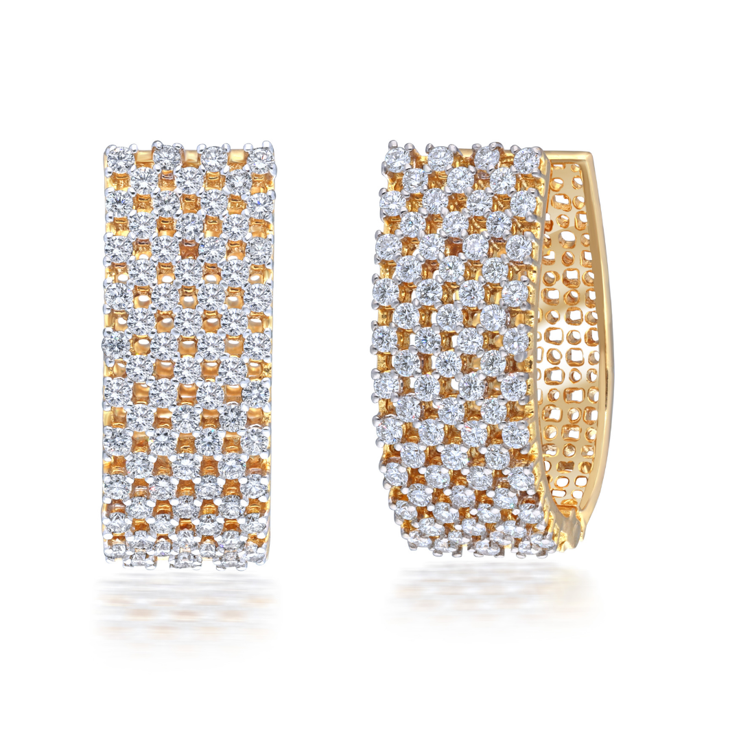18 Kt Gold & Diamond Earrings DERM/151