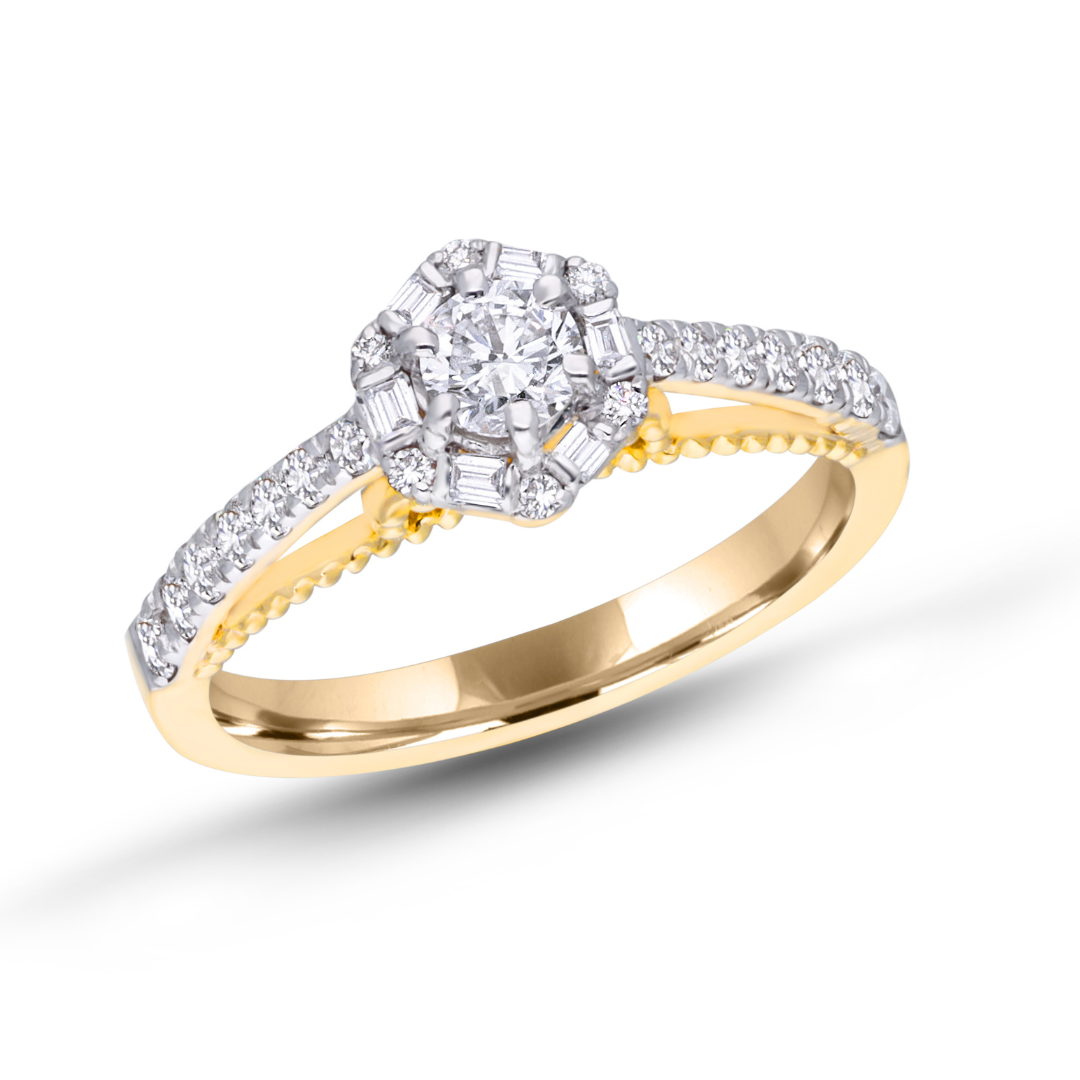 Unity Spark 18Kt White and Yellow Gold Diamond Ring