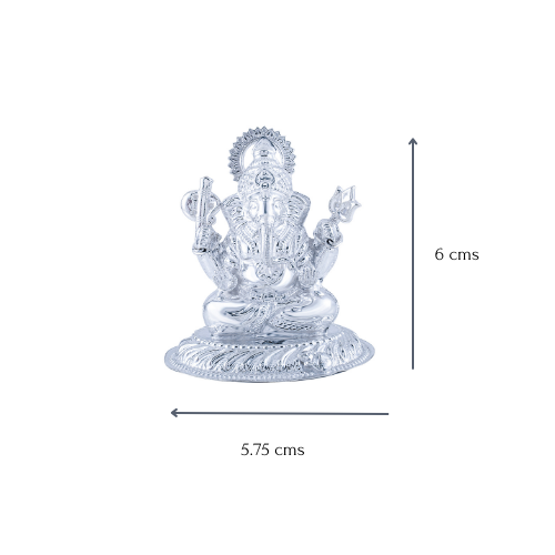 Handcrafted Silver Ganesh Murti